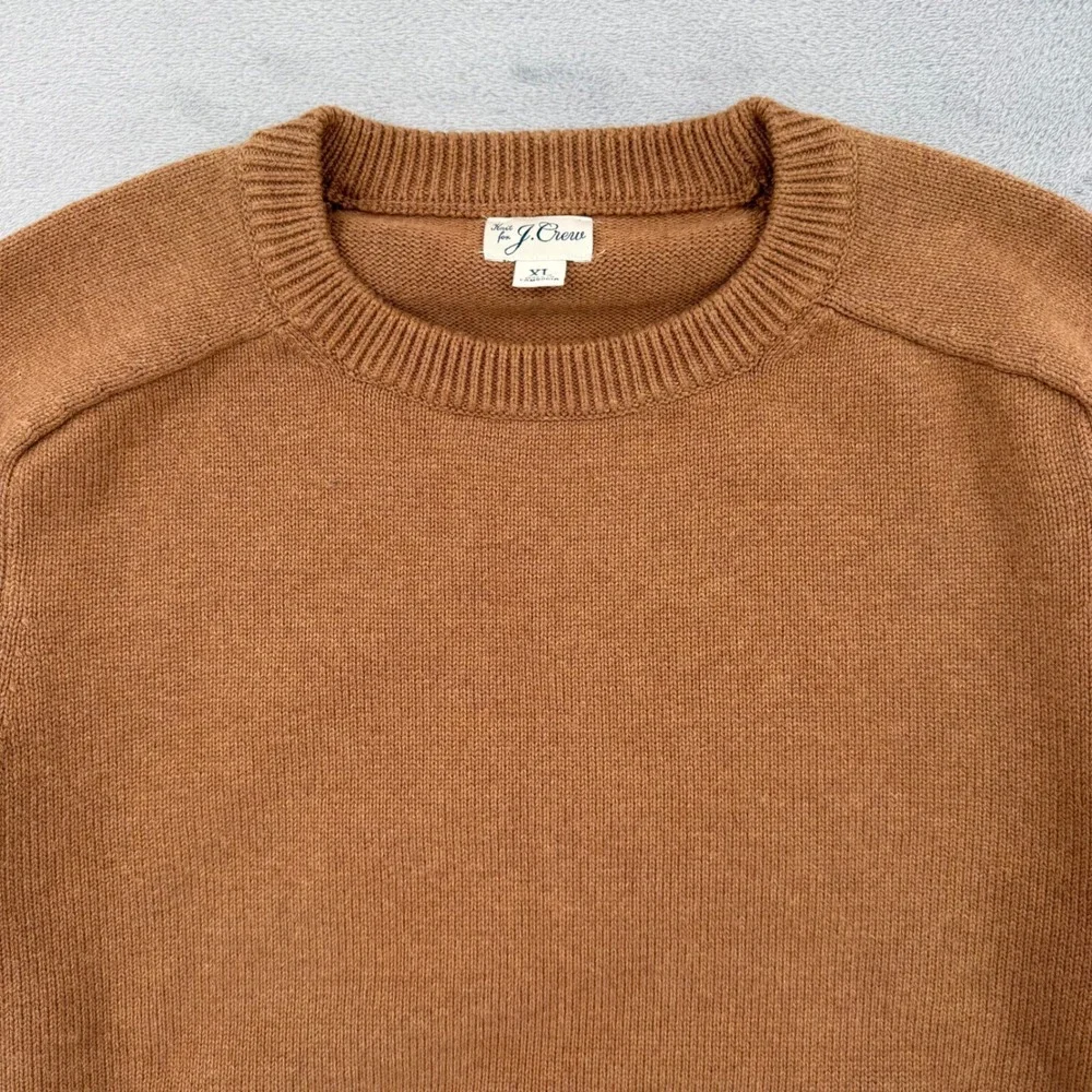 J. Crew Heritage‎ Cotton Crewneck Sweater Heather Camel Men's Size XL